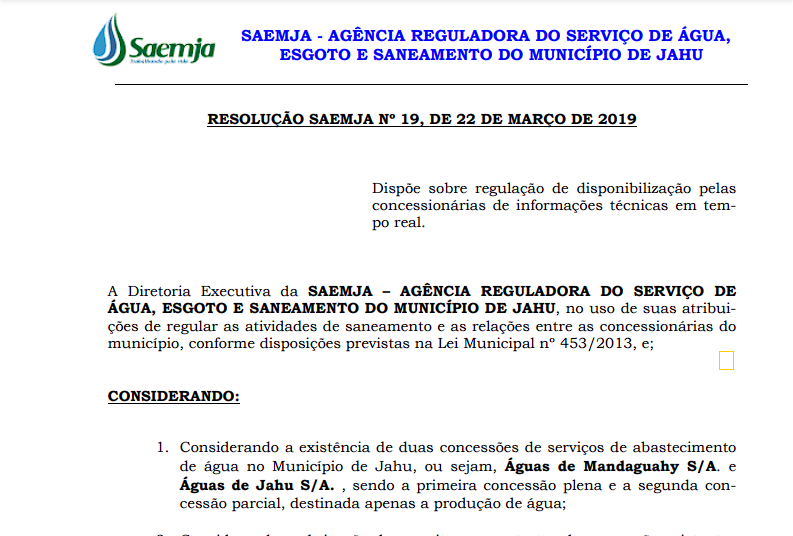 Resolução nº19/19 – Leituras Macros