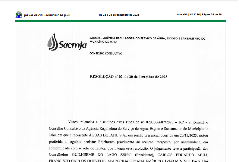 Resolução nº2 – 20/12/2023