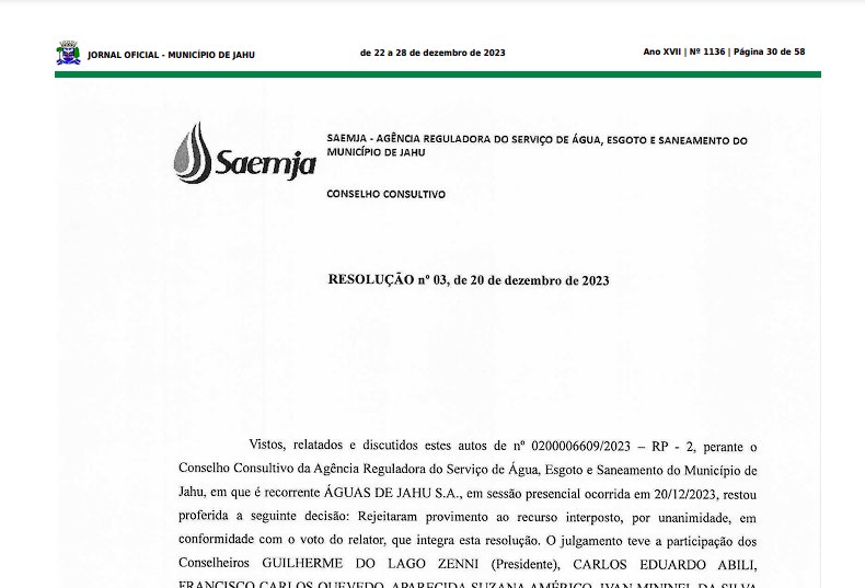 Resolução nº3 – 20/12/2023