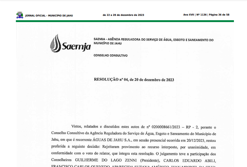 Resolução nº4 – 20/12/2023