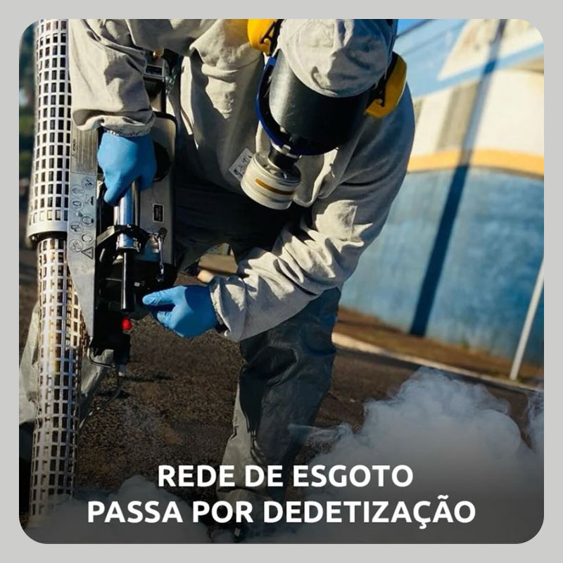 REDE DE ESGOTO PASSA POR DEDETIZAÇÃO A PARTIR DE 01/06/2026